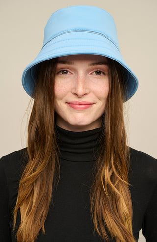 Fischerhut aus Softshell, Modell 598230 Hat-S in Farbe 75 0 sky– Vorderansicht Model