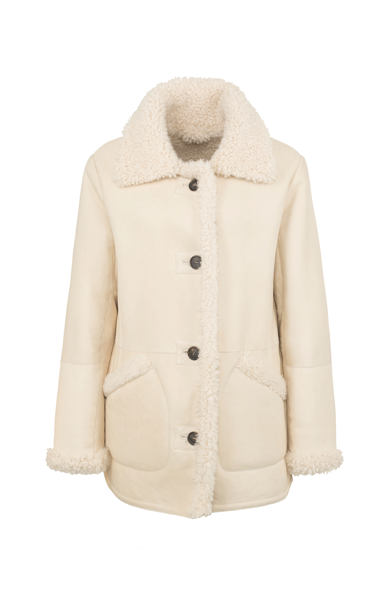 Curly lambswool coat shop