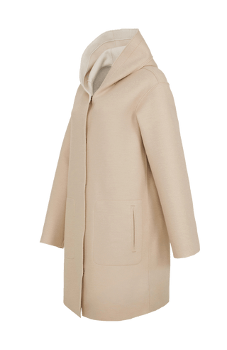 Olivia hooded wool coat