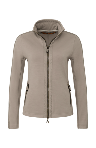 Damen Funktionsjacke in beige Frontansicht.