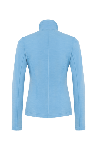 Damen Power Stretch Jacke in blau von Hinten