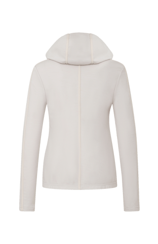 Damen Power Stretch Jacke in weiß Rückenansicht.