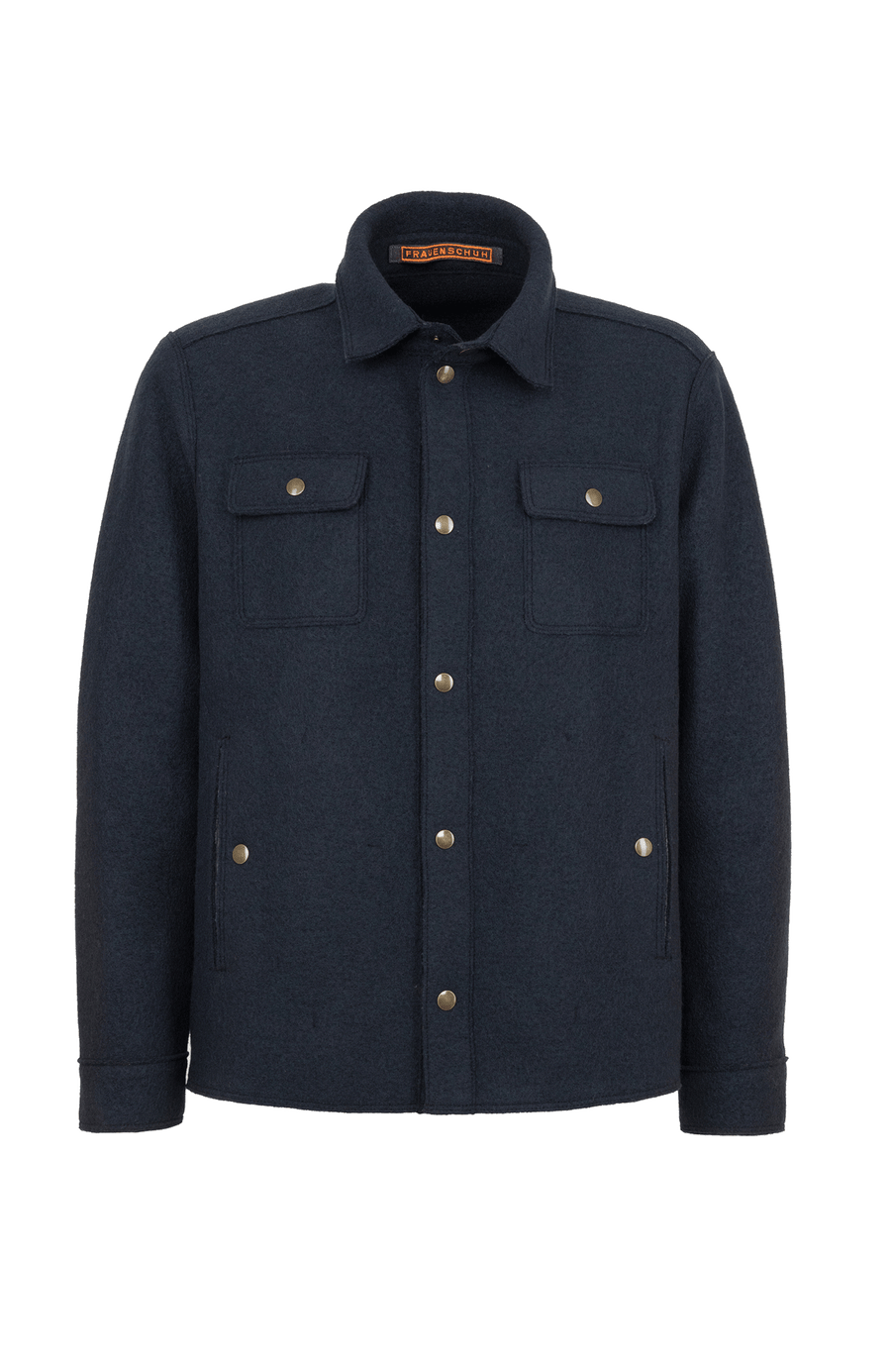 Herren Walkjacke im Holzfäller-Stil Valentin-CW (Modell 003129) in Farbe midnight Vorderansicht FRAUENSCHUH Kitzbühel, made in Austria