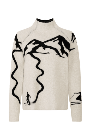 Strickpullover mit Skispur Motiv - Chatel