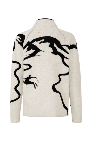 Strickpullover mit Skispur Motiv - Chatel