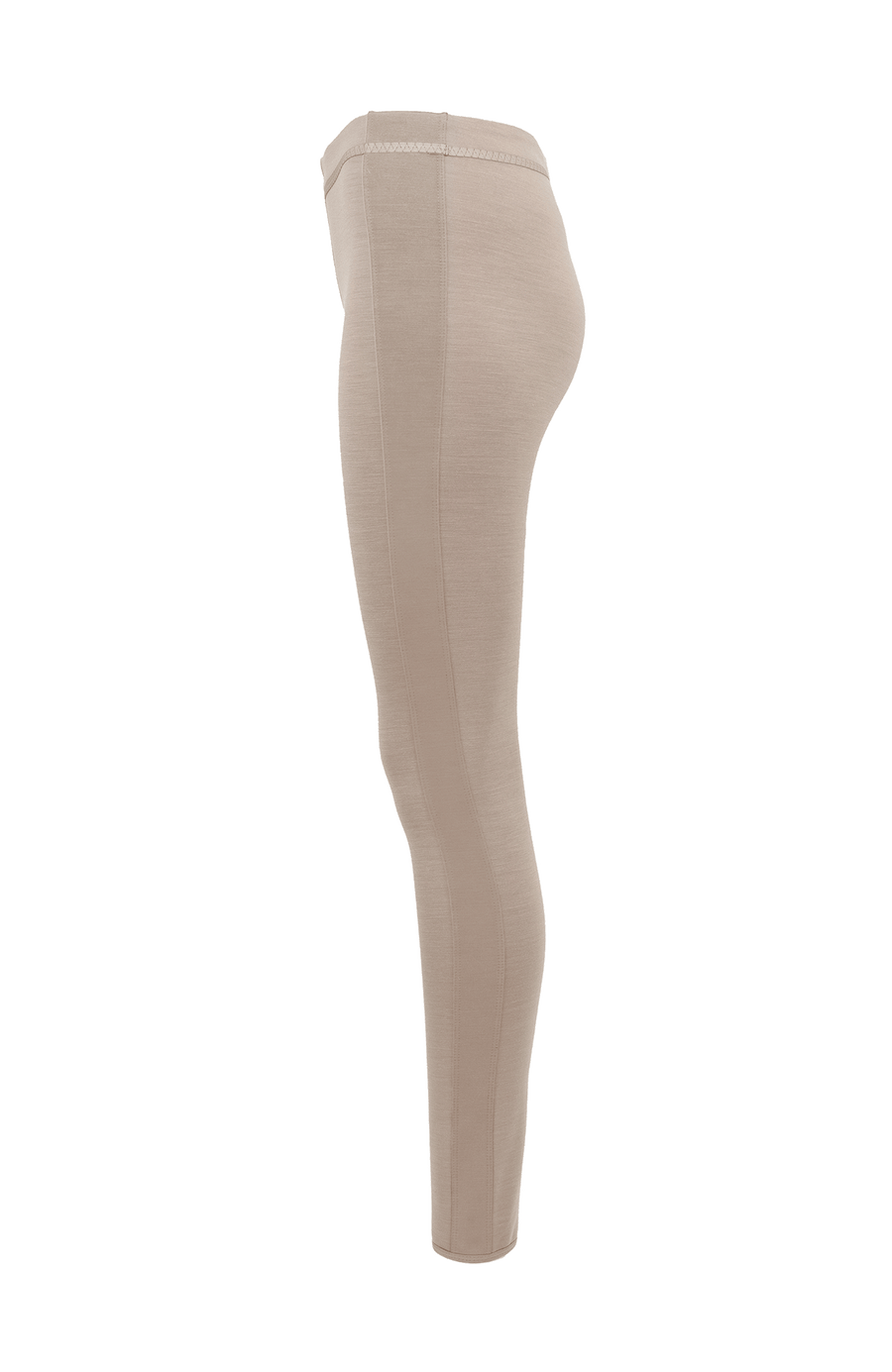 Frauenschuh Daphne PSW Funktionsleggings für Damen in Cashmere-Beige (31-0), Seitenansicht der Winterleggings aus elastischem, atmungsaktivem Material, seitliche Ansicht. Bietet hohe Bewegungsfreiheit und Komfort für Herbst- und Winteraktivitäten. Modischer Schnitt mit elastischem Bund und praktischen Taschen für einen sportlichen, modernen Look