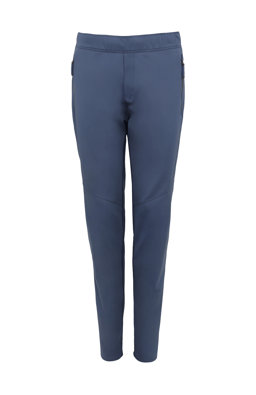 Vorderansicht der Herren-Funktionshose „Collin“ in der Farbe blau – zeigt den funktionalen Schnitt, das elastische Material und die praktischen Reißverschlusstaschen; ideal für Outdoor-Aktivitäten und Freizeit