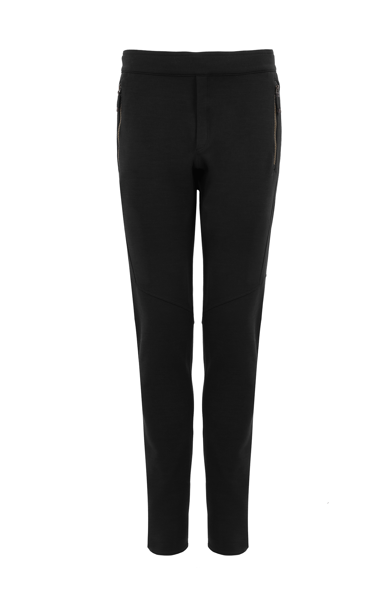 Funktionshose Collin–WP von Frauenschuh für Herren – Slim Fit in Schwarz, elastisches Material, ergonomischer Schnitt, zwei seitliche Zipper-Taschen, Vorderansicht