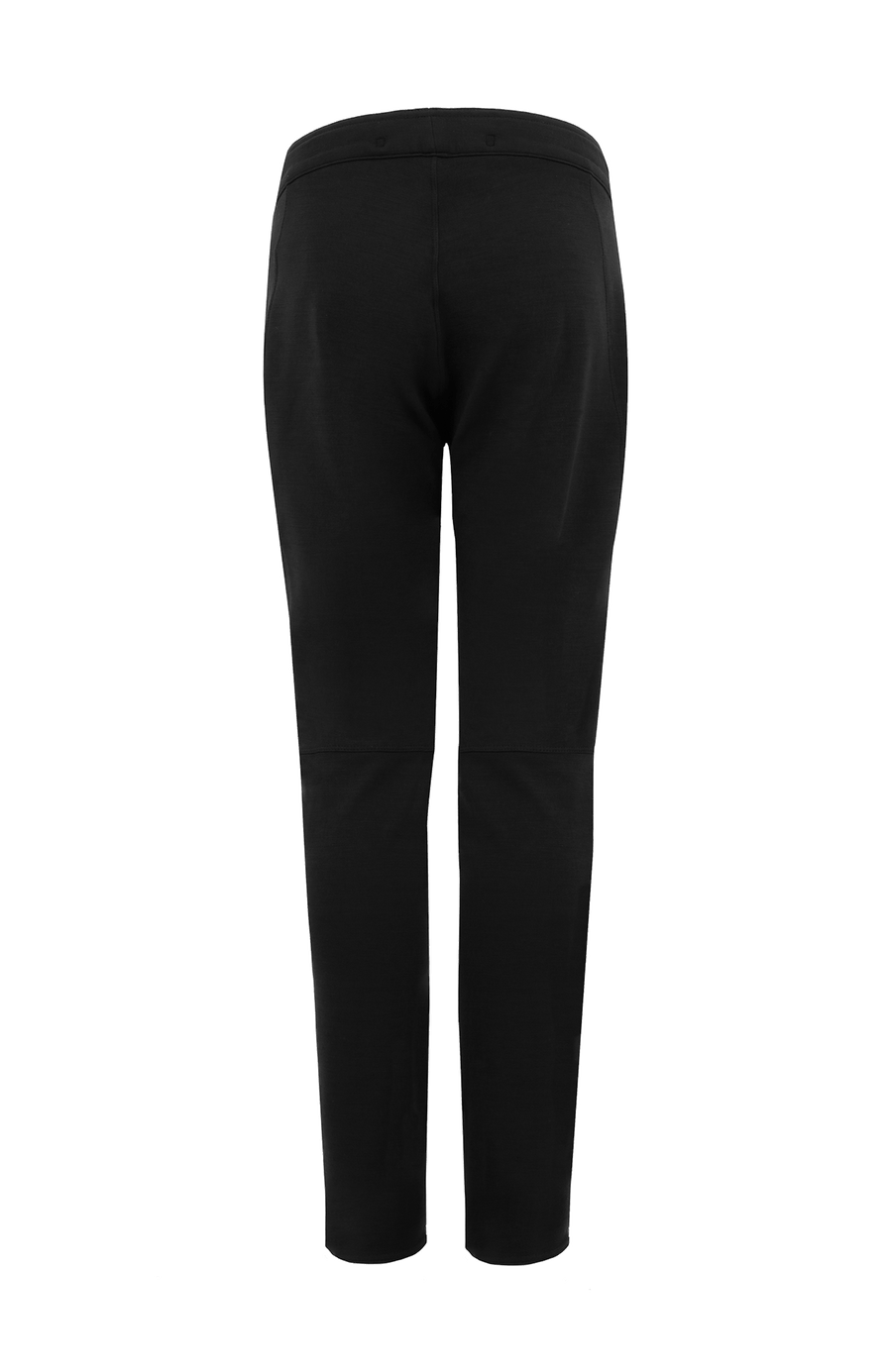 Schwarze Slim Fit Herren-Funktionshose von Frauenschuh, Modell Collin–WP, mit Reißverschlusstaschen, Rückansicht