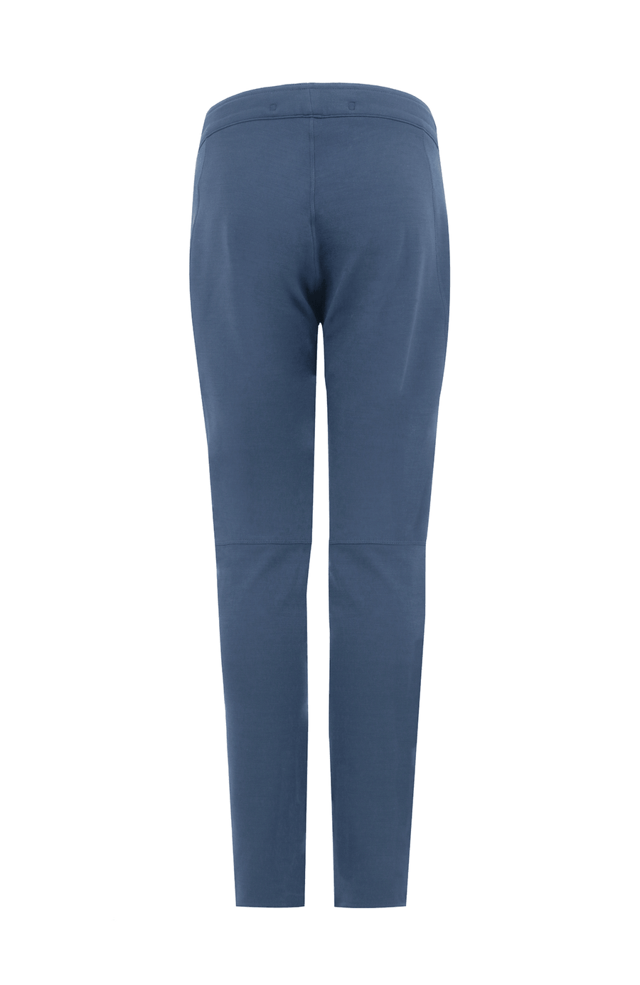 Rückansicht der Herren-Sporthose COLLIN-PSW in Denim von Frauenschuh – Slim Fit Funktionshose mit Reißverschlusstaschen, ideal für Outdoor, Training oder Freizeit