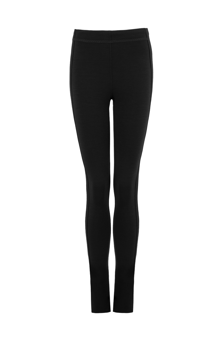 Frauenschuh Daphne PSW Funktionsleggings für Damen in Schwarz (01-0), Winterleggings aus elastischem, atmungsaktivem Material, Vorderansicht. Perfekt für Herbst und Winter, bietet hohe Bewegungsfreiheit und Komfort bei Outdoor-Aktivitäten und Fitness. Modischer Schnitt mit elastischem Bund und praktischen Taschen für einen sportlichen, modernen Look