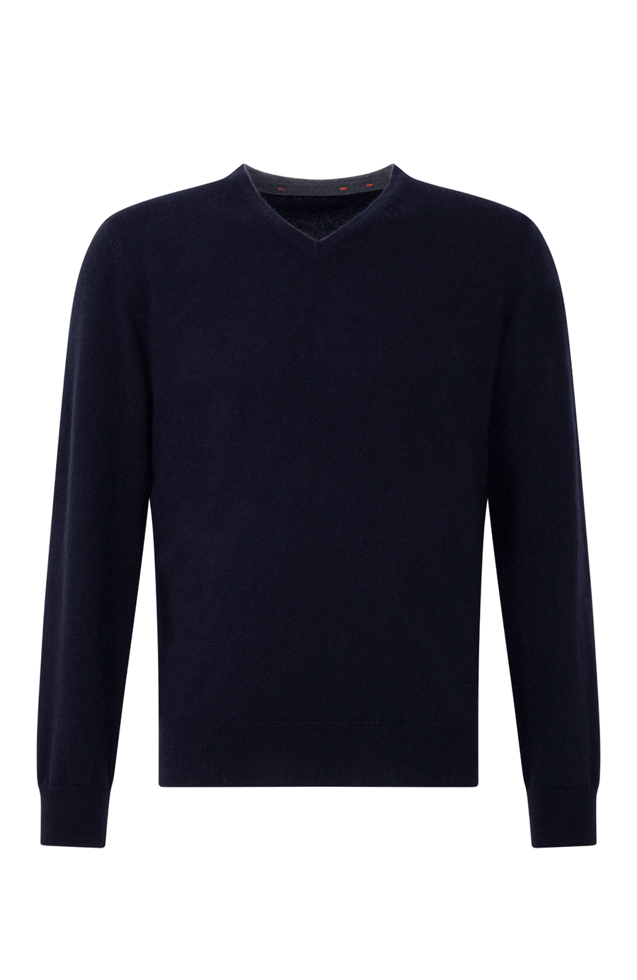 Frontansicht des Herren-Kaschmir-Hoodies „Nio2.0-WS“ von Frauenschuh in der Farbe Midnight (Dunkelblau); gefertigt aus luxuriösem, weichem Kaschmir für höchsten Tragekomfort in Herbst und Winter; klassisch geschnittener Pullover mit V-Ausschnitt, feinen Rippbündchen und dezentem Logo-Detail; sportlich-eleganter Look, ideal für lässige, stilbewusste Outfits in der kalten Jahreszeit