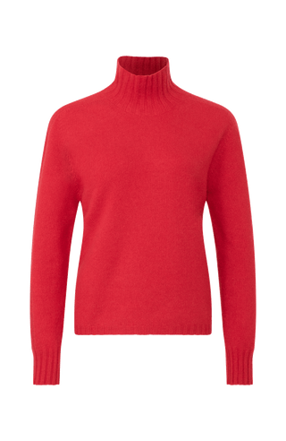 Hana knitted sweater with stand-up collar