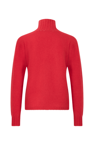 Hana knitted sweater with stand-up collar