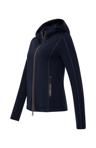 Damen Stretch Jacke von der Seite in dunkelblau