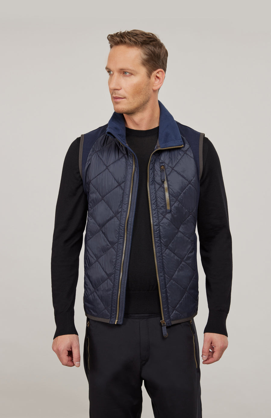 Quilted Vest with Wool Powerstretch - LucasMulti-QL