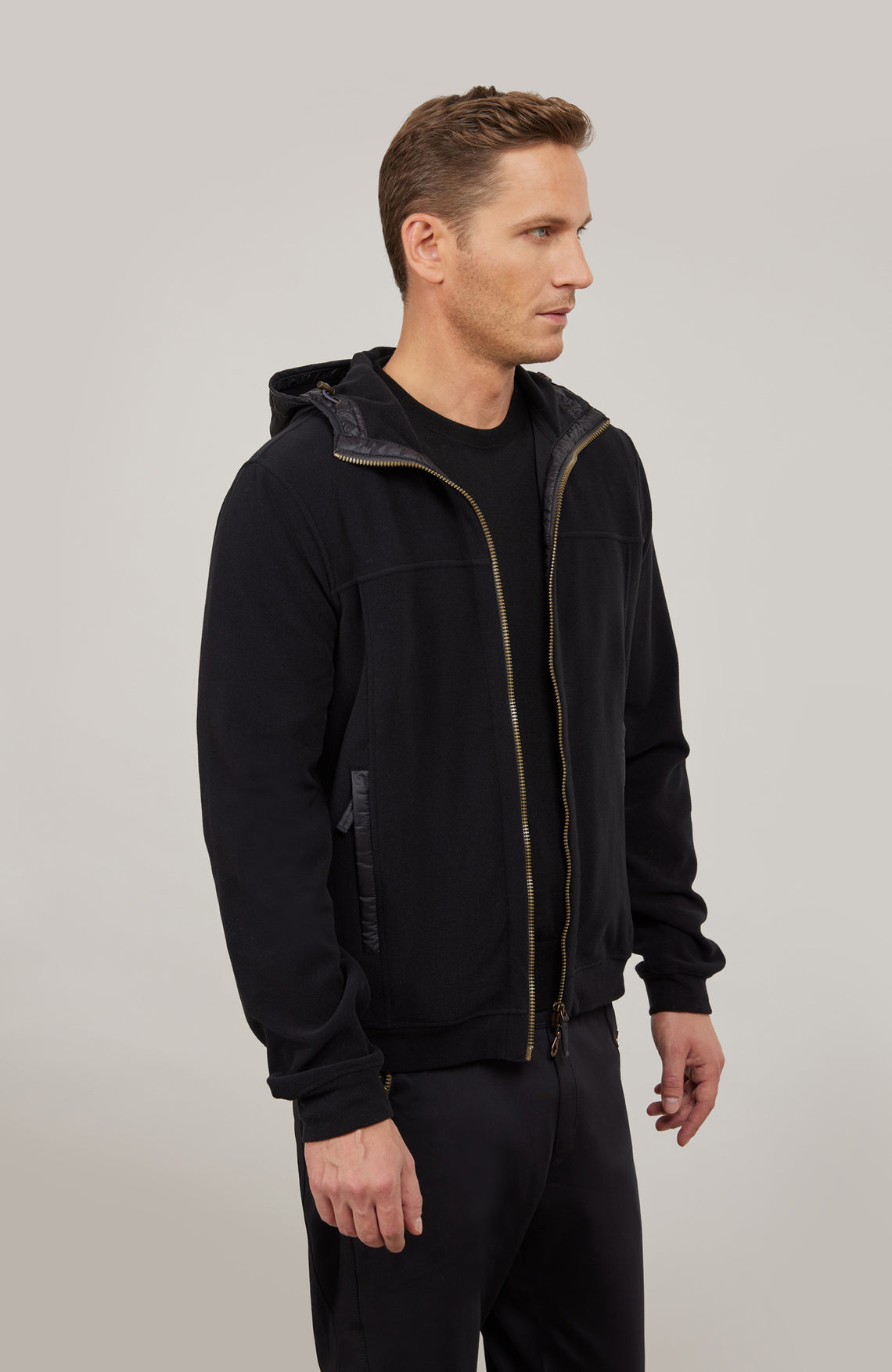 Hooded jacket made from biodegradable fleece - Thomas