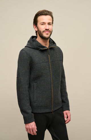 George cooked wool jacket with hood