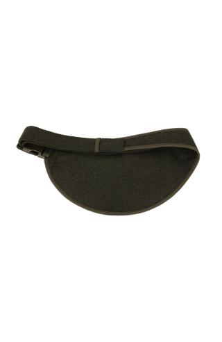 Gürteltasche aus Loden, Modell 093717 Beltbag-L in Farbe Ivy– Rueckansicht Hochwertige Verarbeitung, stilvoller Begleiter für Damen und Herren.