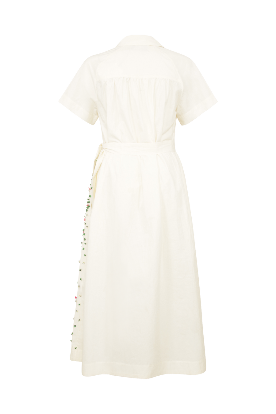 Baumwollkleid mit floralen Applikationen