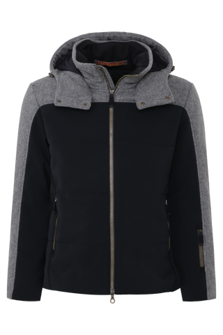 Herren Skijacke Modell 556230 Viktor Multi-S in Schwarz – Vorderansicht funktionale Performance, femininer Schnitt, made in Austria von Frauenschuh