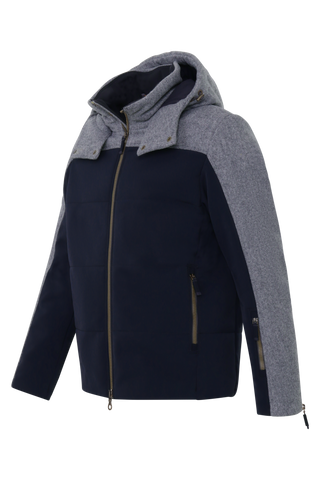 Herren Skijacke Modell 556230 Viktor Multi-S in Midnight – Seitenansicht, funktionale Performance, femininer Schnitt, made in Austria von Frauenschuh