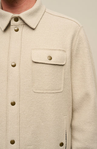 Herren Walkjacke im Holzfäller-Stil Valentin-CW (Modell 003129) in Farbe pearl, Model Detailansicht– FRAUENSCHUH Kitzbühel, made in Austria