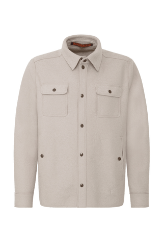 Herren Walkjacke im Holzfäller-Stil Valentin-CW (Modell 003129) in Farbe pearl, Vorderansicht– FRAUENSCHUH Kitzbühel, made in Austria