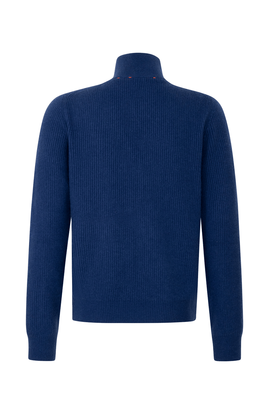 Kaschmirjacke Kirk2.0-WS in Farbe Alaskablue, Rueckansicht, Metallreißverschluss, elegante Herrenjacke aus hochwertigem Kaschmir von Frauenschuh