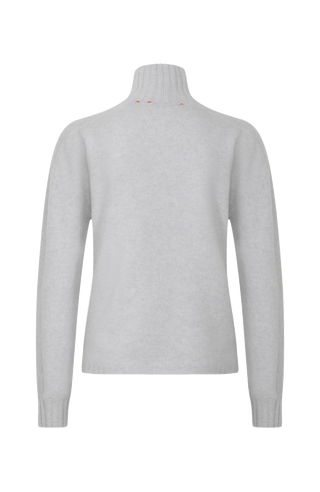 Kaschmirpullover für Damen von Frauenschuh in der Farbe lightsilver Rueckansicht.