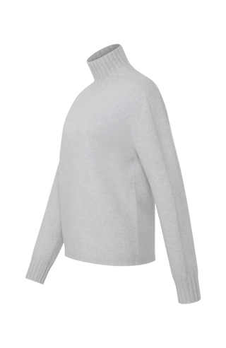 Kaschmirpullover für Damen von Frauenschuh in der Farbe lightsilver Seitenansicht