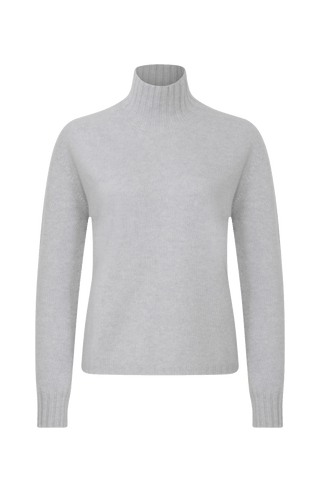 Kaschmirpullover für Damen von Frauenschuh in der Farbe lightsilver Vorderansicht