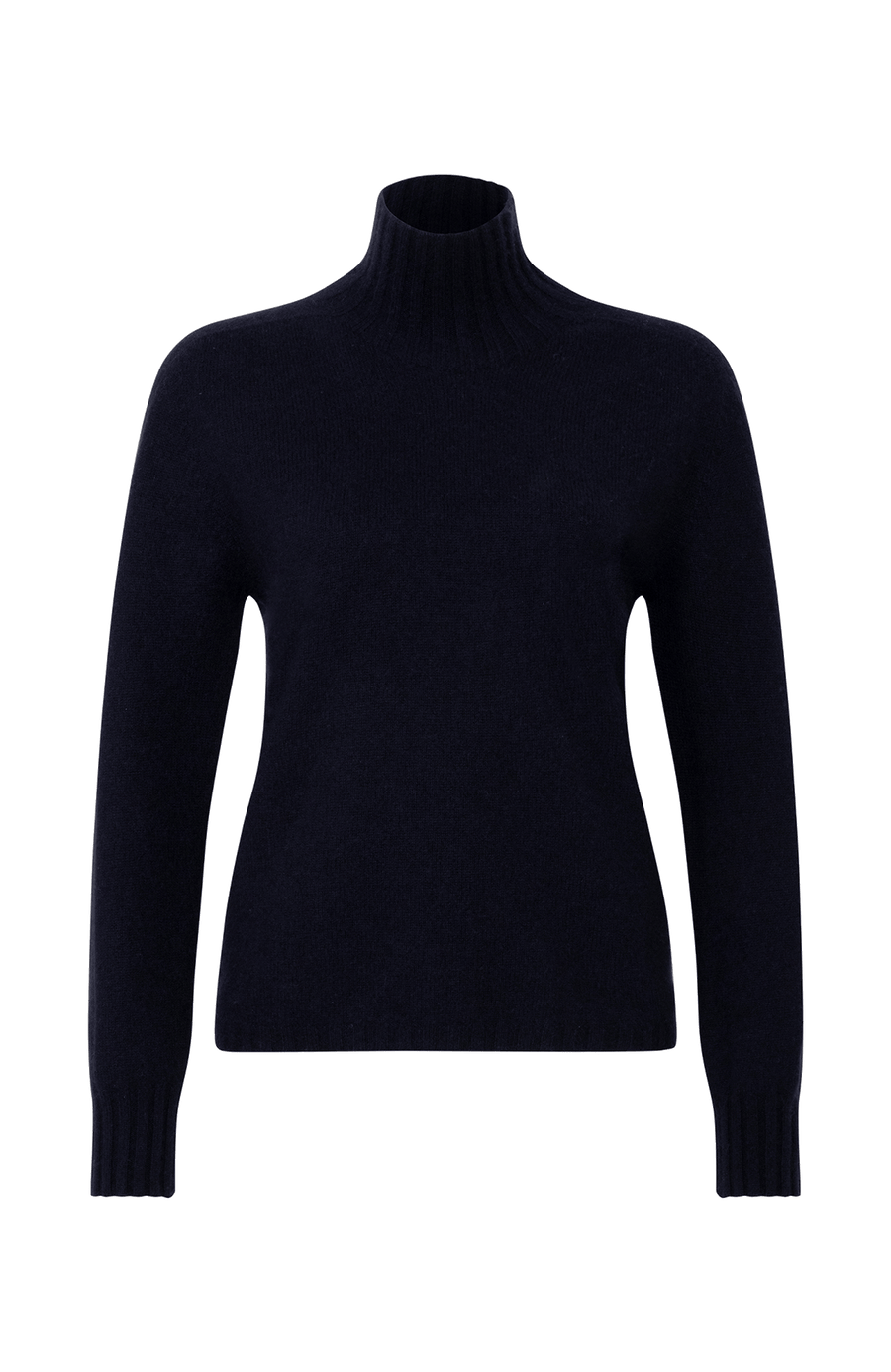 Kaschmirpullover für Damen von Frauenschuh in der Farbe midnight Vorderansicht.