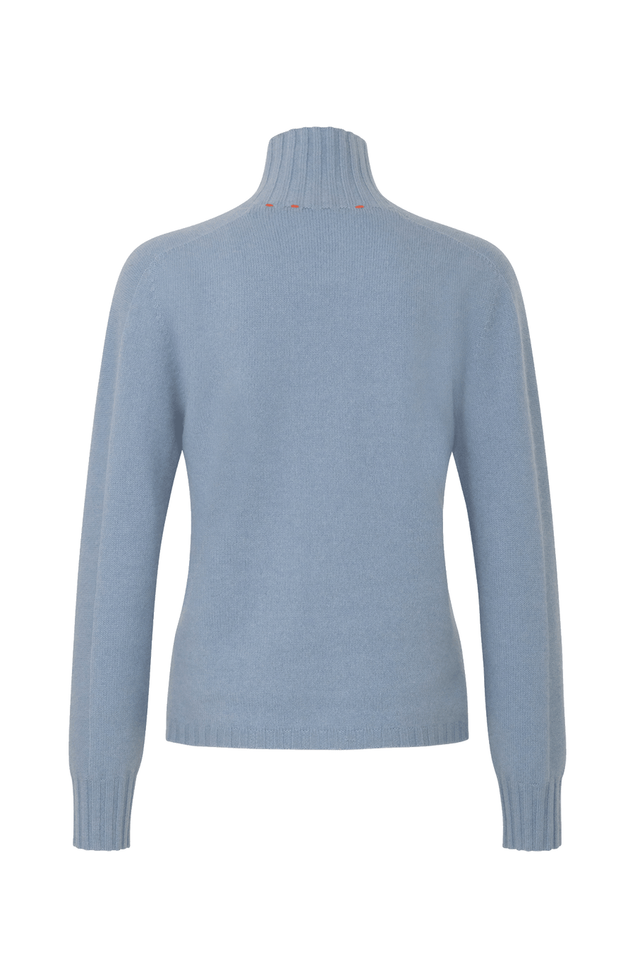 Kaschmirpullover für Damen von Frauenschuh in der Farbe skyblue Rueckansicht.