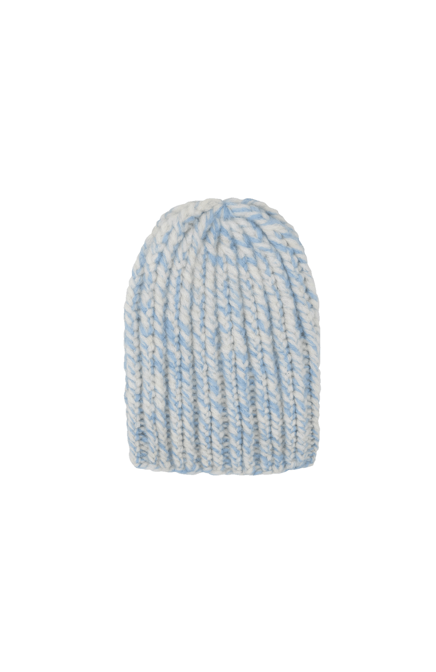 KathiMulti Bi-Color Strickmütze aus Kaschmir. Weich wie Seide, handgestrickt mit klassischem Mützen-Rippstrick. Multi-Color-Optik. Liegt angenehm auf der Haut, juckt nicht und schenkt Wärme. In der Farbe Hellblau (Farbe: sky)