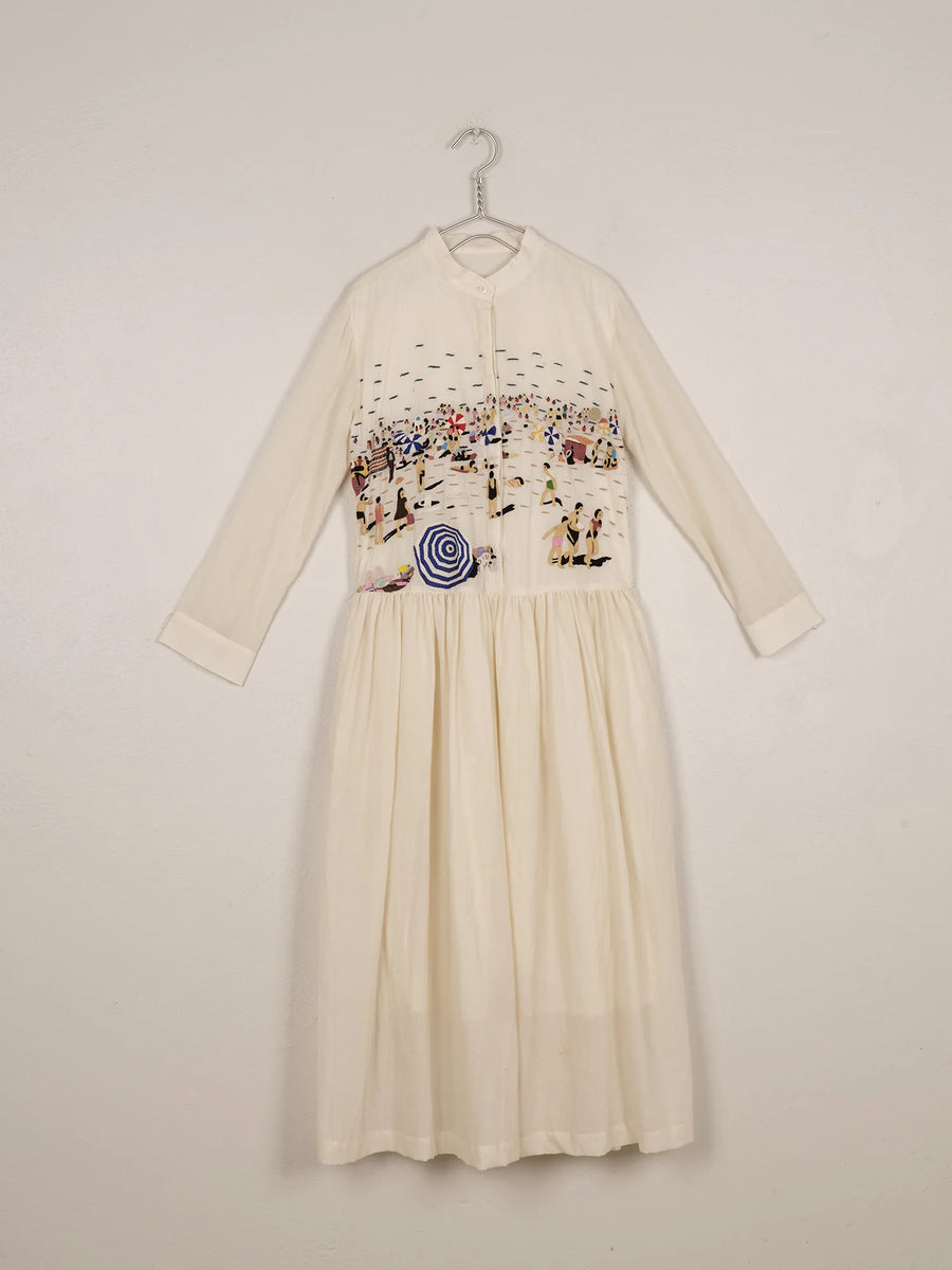 Kleid mit Strandmotiv - Hand Embroidered Long Dress