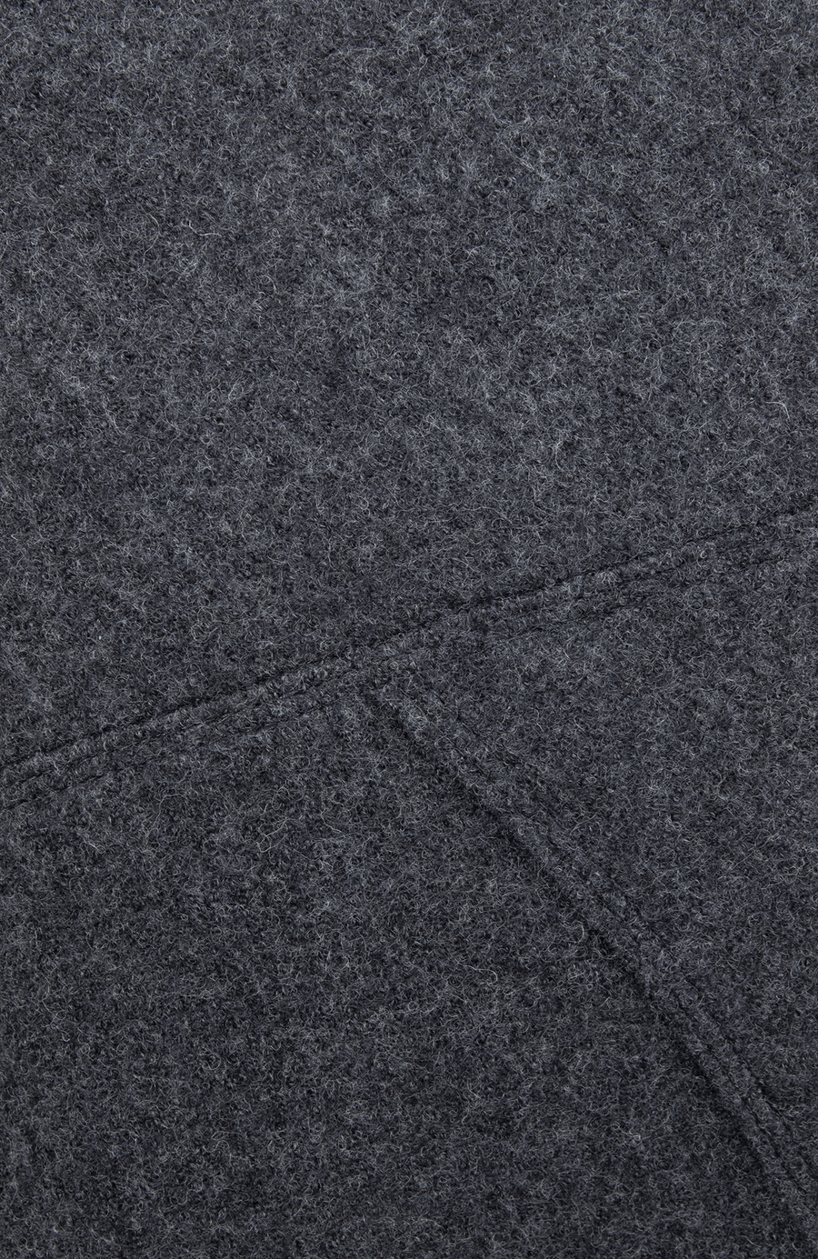 Knielanger Damen-Walkrock Modell Zita in grau Detailansicht– eleganter Wollrock mit klassischem Schnitt, ideal für Herbst und Winter.