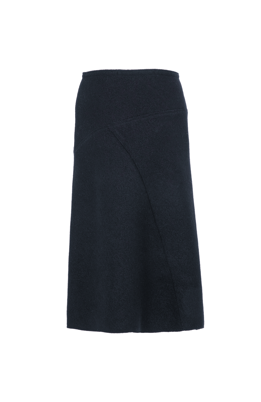 Knielanger Damen Walkrock midnight von hinten