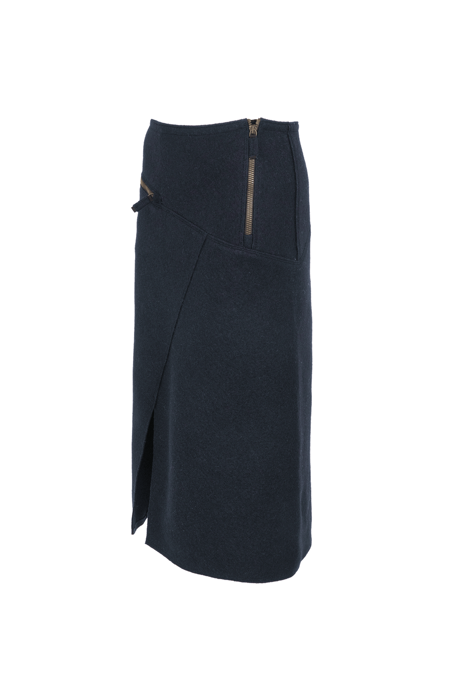 Knielanger Damen Walkrock midnight von seite