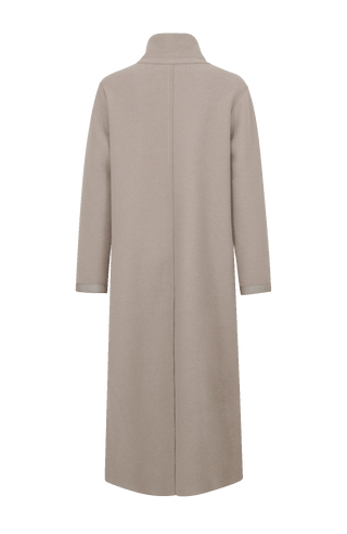 Langer Damen-Walkmantel, Modell 732129 Ella-CW in Farbe 310 Cashmere - Rueckansicht