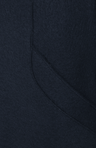 Langer Damen-Walkmantel, Modell 732129 Ella-CW in Farbe 1630 Midnight –Detailansicht