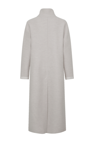 Langer Damen-Walkmantel, Modell 732129 Ella-CW in Farbe 2350 Sandstone – Rueckansicht