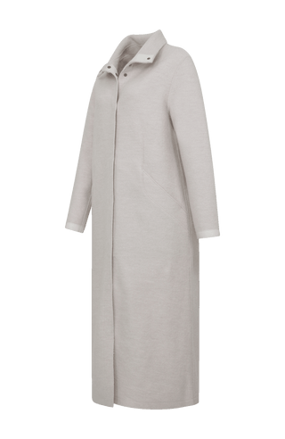 Langer Damen-Walkmantel, Modell 732129 Ella-CW in Farbe 2350 Sandstone – Seitenansicht