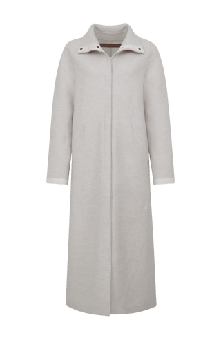 Langer Damen-Walkmantel, Modell 732129 Ella-CW in Farbe 2350 Sandstone – Vorderansich