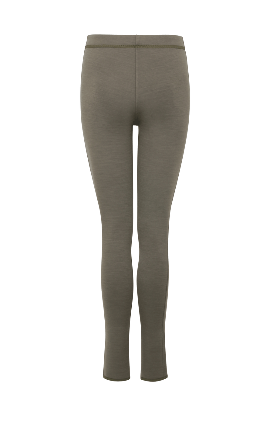 Damen-Leggings aus Wool Powerstretch, Modell 658624 Daphne-PSW, Farbe Ivy (84-0), Rueckansicht – gefertigt in Österreich.