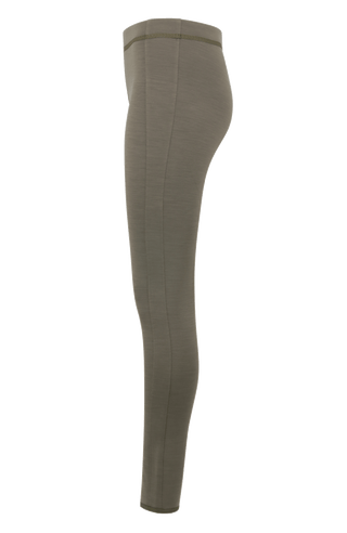Damen-Leggings aus Wool Powerstretch, Modell 658624 Daphne-PSW, Farbe Ivy (84-0), Seitenansicht frontal – gefertigt in Österreich.
