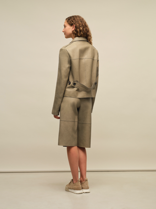 Lin short nappa leather blazer