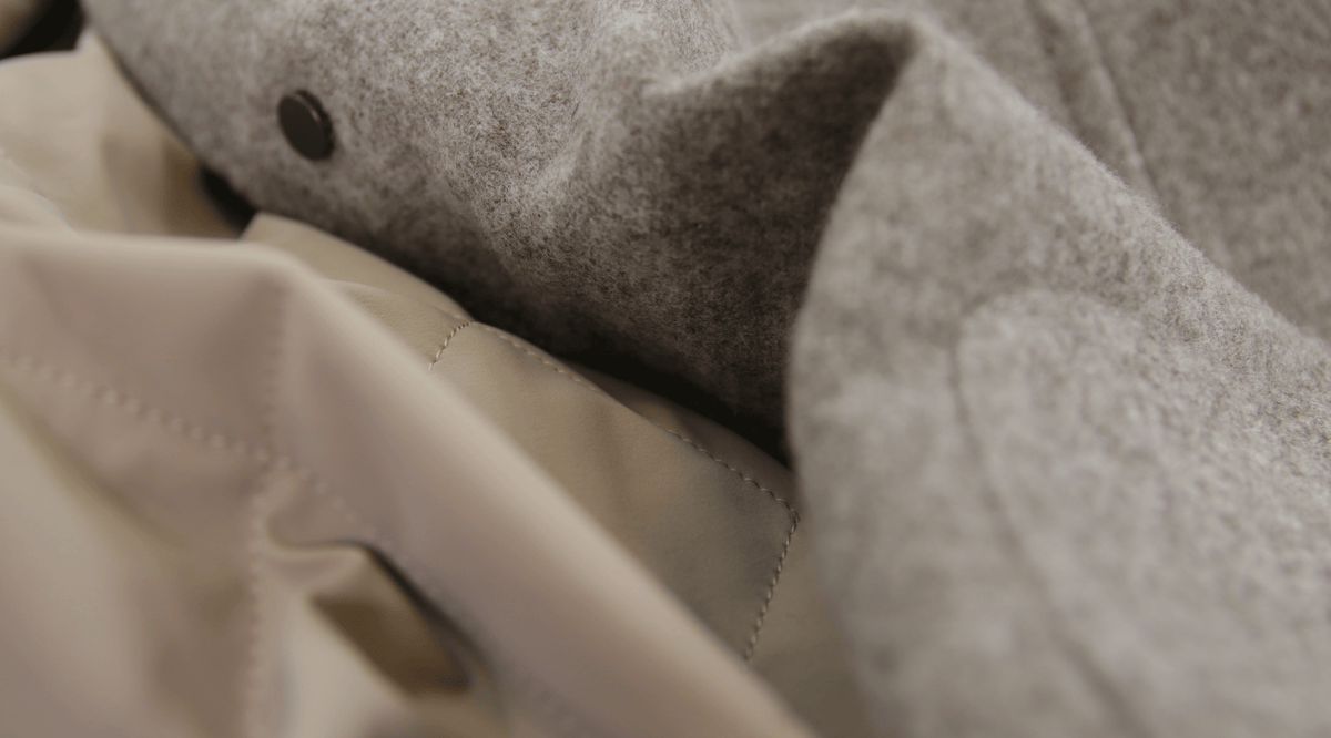 Hooded jacket in loden and quilt – Joelle