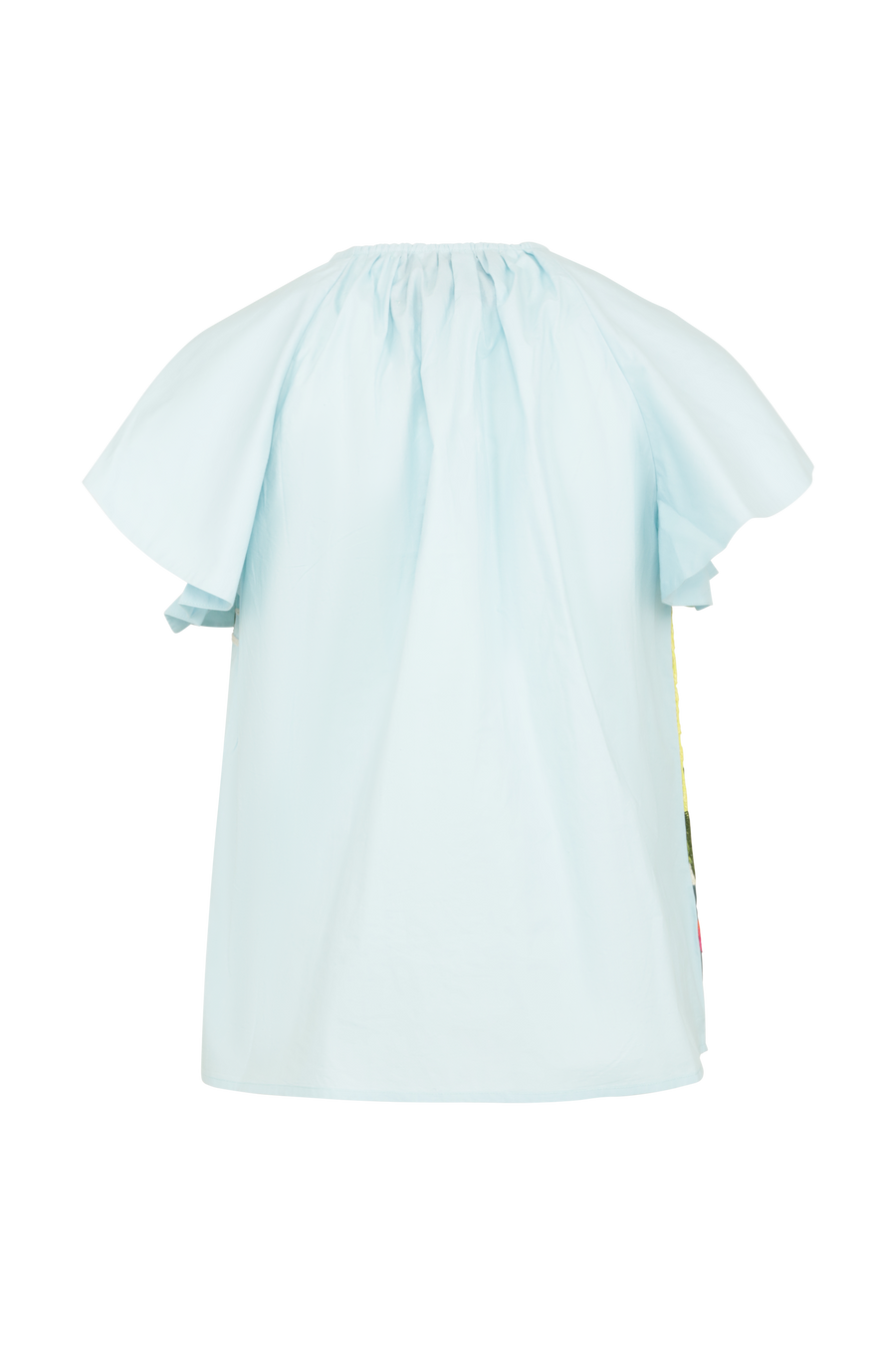 Baumwollbluse mit Aari-Stickerei