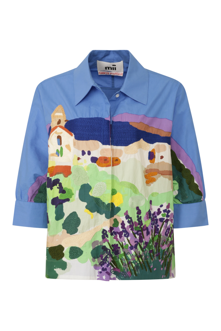 Cotton blouse with Aari embroidery